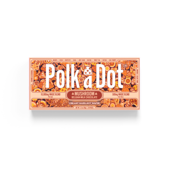 Creamy Hazelnut Wafer Polkadot Chocolate bar